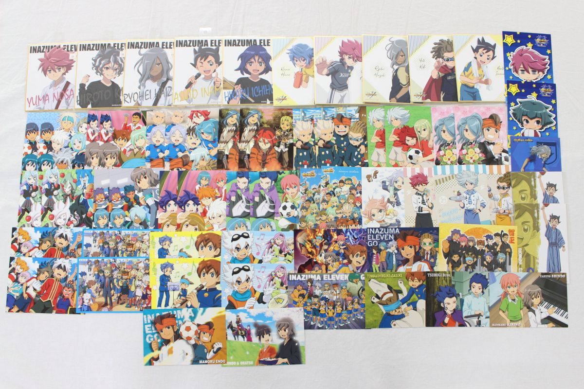 P00】イナズマイレブン 色紙 ポストカード まとめ大量グッズセット品