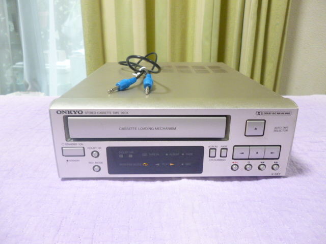 カセットデッキ ONKYO K-SX7 整備済 完動品 各ケーブル テープ付