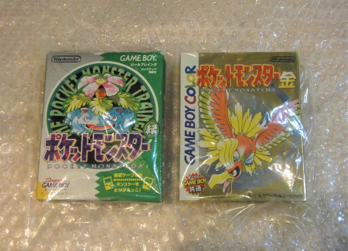 ☆★　（レトロソフト）ポケットモンスター緑・金　２本セット～リメイク３DSで遊ばれた方もゲームボーイ版の懐かしオリジナル版をどうぞ☆_1