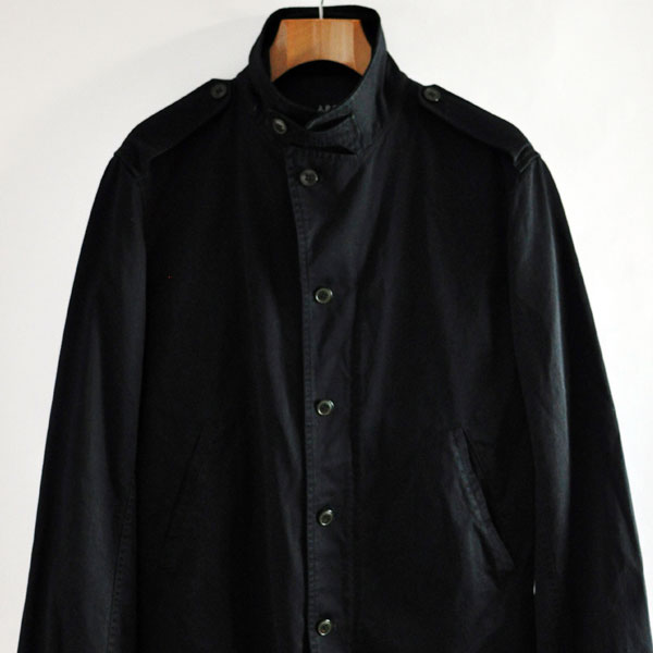 人気SALE，お買い得 ルーマニア製モデル 初期 A.P.C. アーペーセー ミリタリーコットンジャケット M ブラック(ジャンパー、ブルゾン)｜売買されたオークション情報、yahooの商品情報をアーカイブ公開 - オークフ 男性用