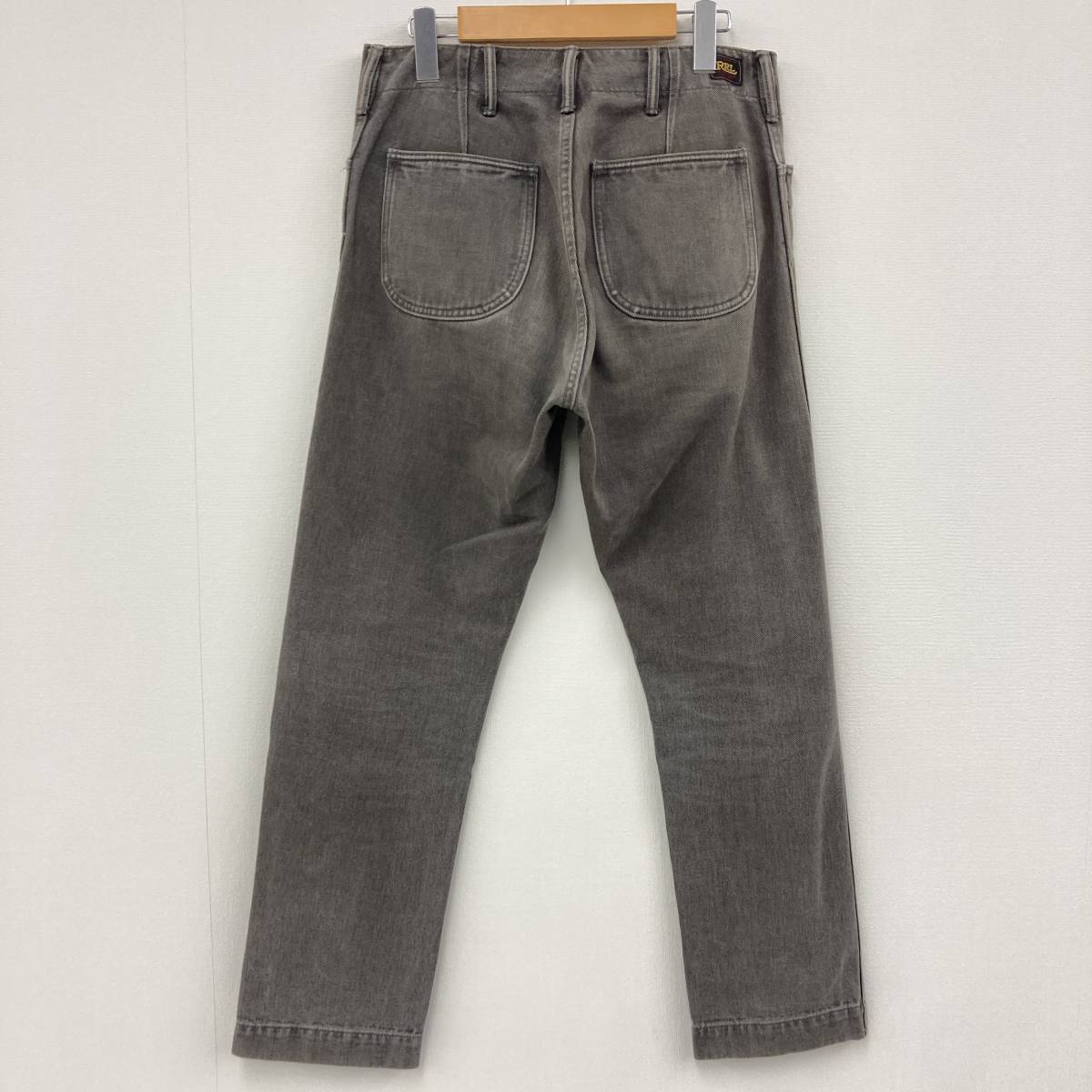 RRL ブラック デニム ベイカーパンツ ユーズド加工 13スター ボタン 