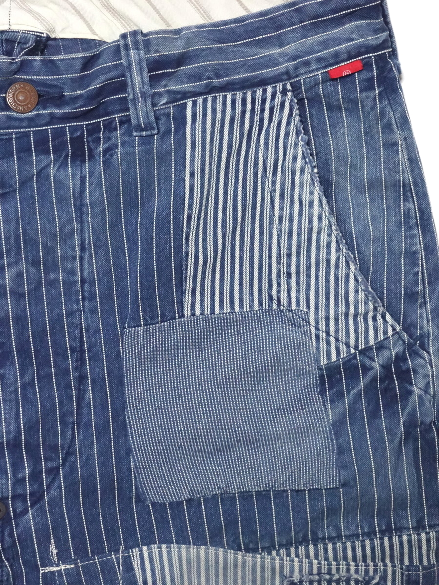 ANACHRONORM アナクロノーム 【HICKORY STRIPE WIDE WORK TROUSER 34 