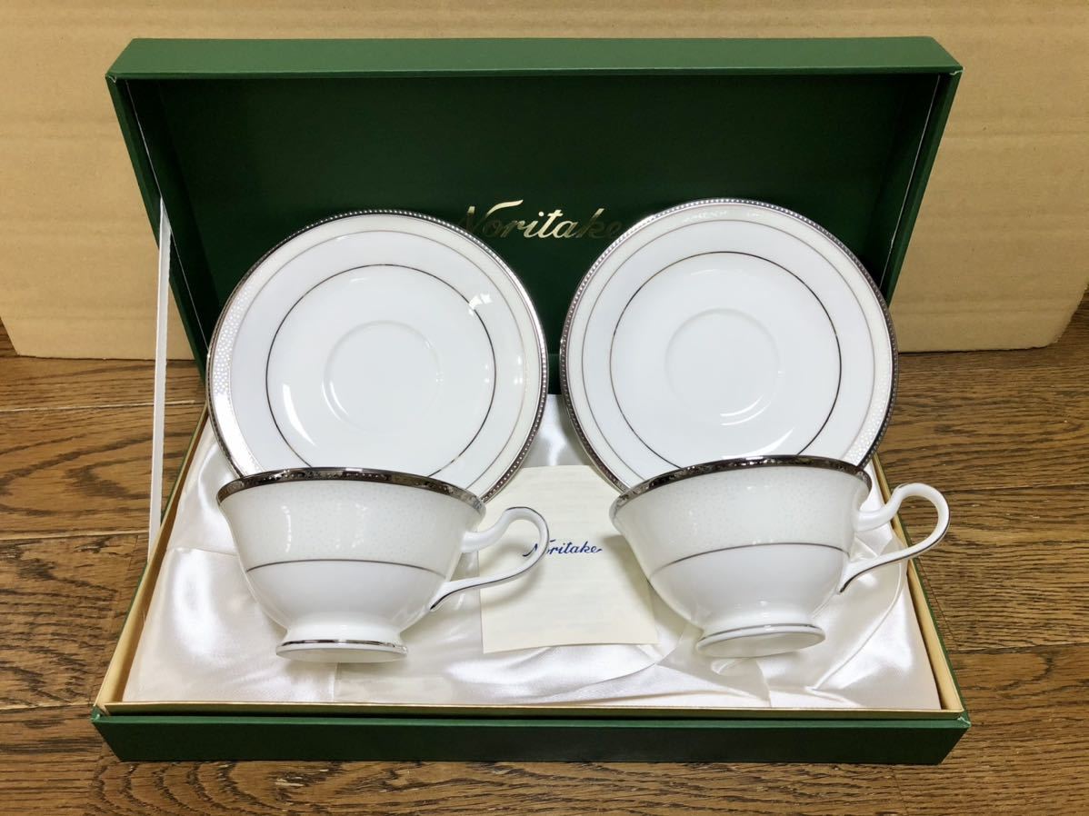 シャンパンパールズ ノリタケ Noritake ボーンチャイナ 未使用 | NORITAKE 公式通販 26.5cm (ノリタケ) カップ&amp;ソーサーセット 2P 24cm 2枚 銀淵 ソーサー6ペアセット