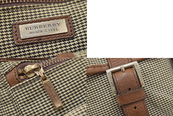 日本製 バーバリーブラックレーベル【BURBERRY BLACK LABEL】麻混