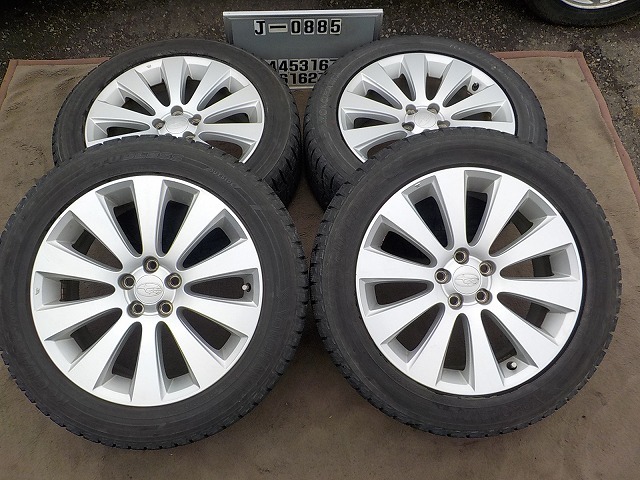J-0885スタッドレス屋225/50R17スバルアルミ付き4本（7.5J 100 5穴 +55