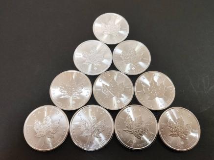 カナダ メイプル銀貨 1オンス10枚 シルバー 銀地金 silver メイプル
