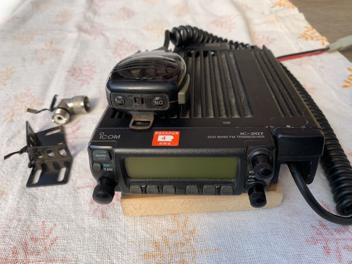 アイコム ICOM 無線機 IC-207 DUO BAND FM TRANSCELVER マイク 電源