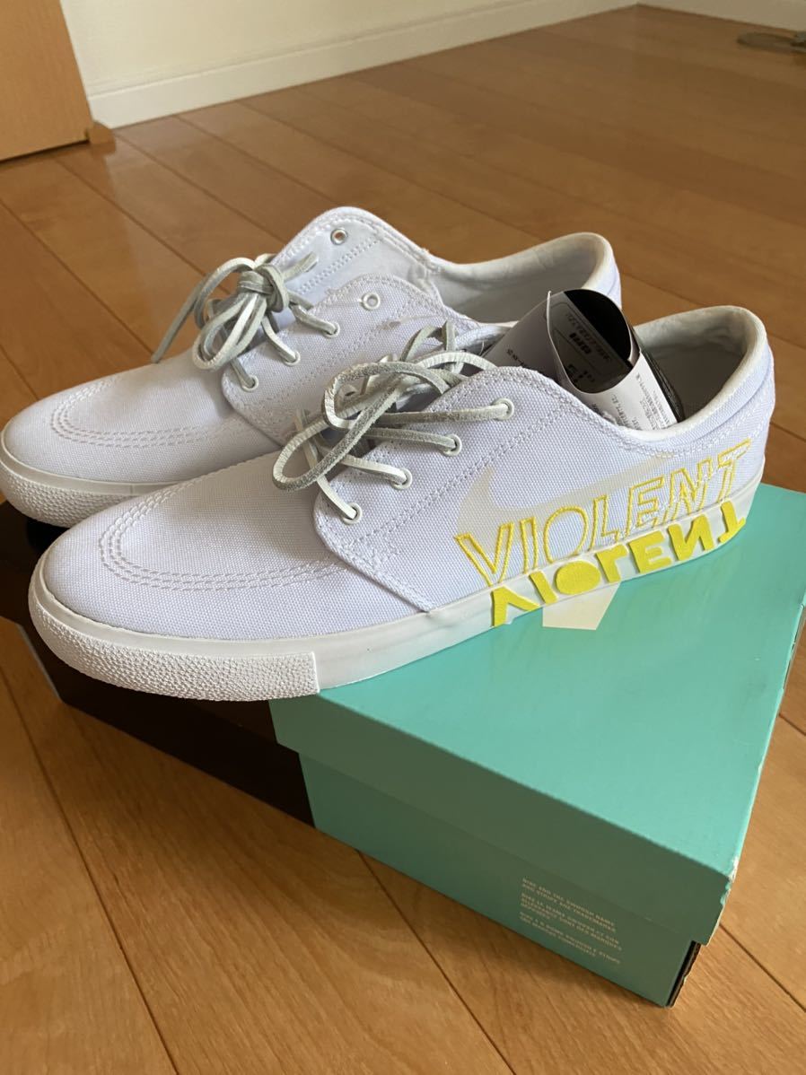 新品未使用品 サイズ26.0センチ NIKE SB Violent Femmes ZOOM JANOSKI RM QS white/yellow STEFAN JANOSKIジャノスキ