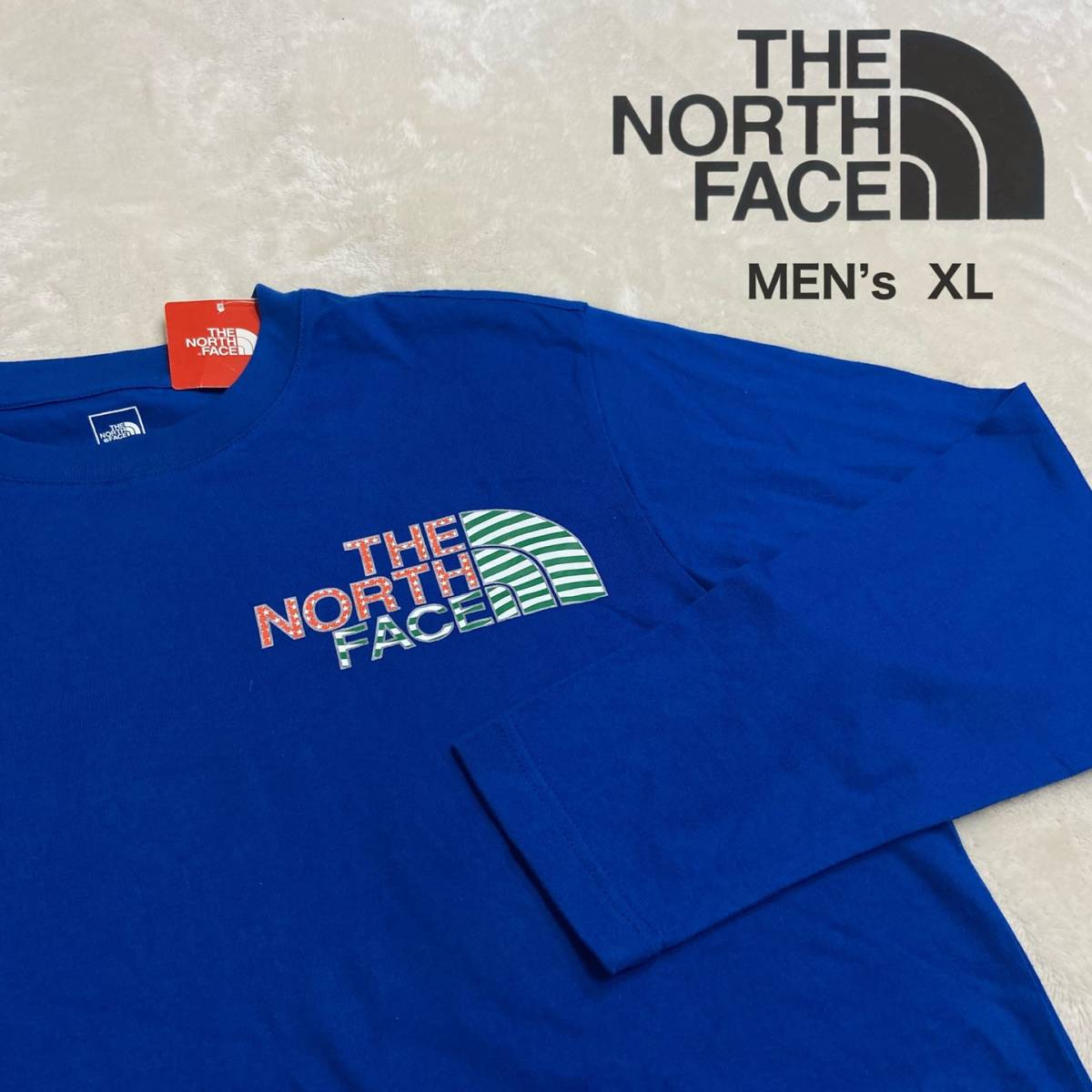 THE NORTH FACE【ザ ノースフェイス】夏用 長袖Ｔシャツ ロンＴ ブルー メンズXL REGULAR FIT アウトドア 新品 タグ付き 