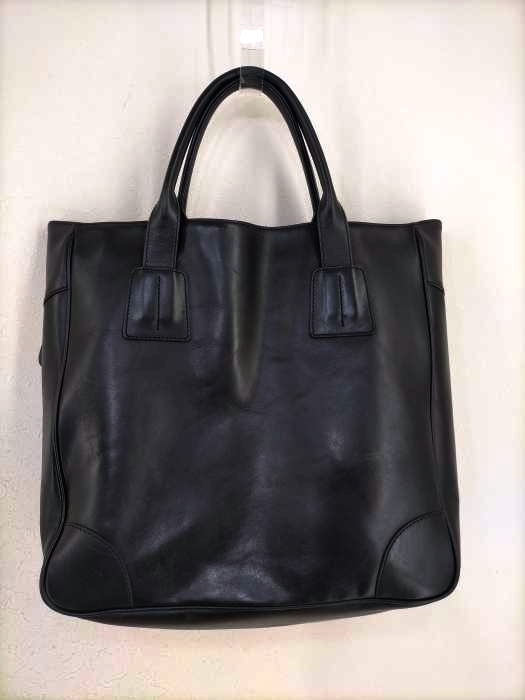 Jas-M.B.◇トートバッグ/レザー/BLK Jas-M.B.（ジャスエムビー）の中古