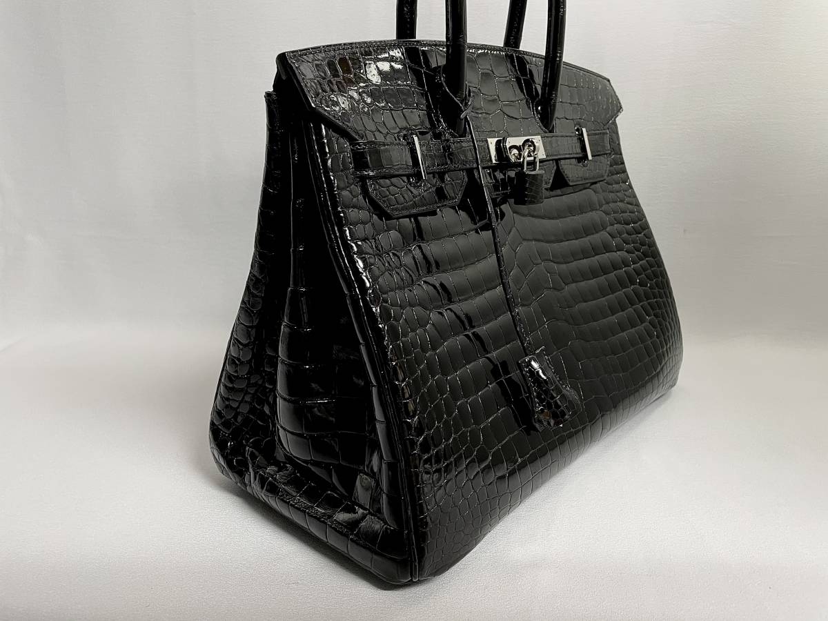 送料無料/中古美品】HERMES エルメス バーキン35 クロコダイル 