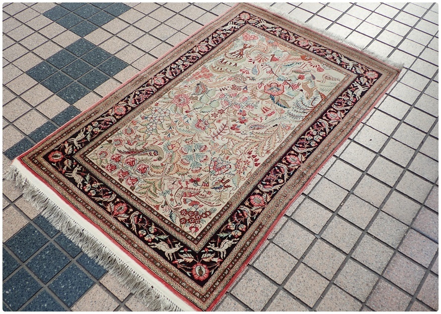 高級ペルシャ絨毯クム産シルク100％ ペルシャ絨毯 ノウリ工房 | RUGS 