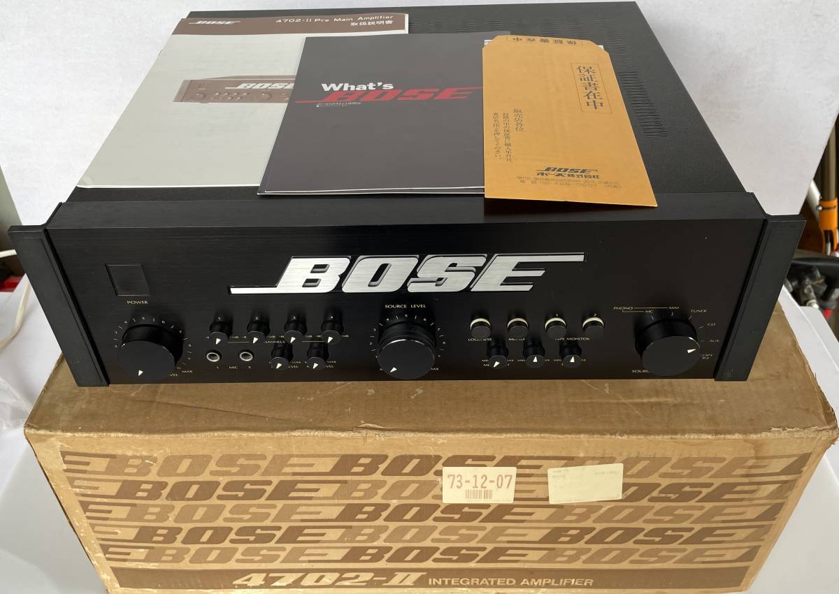  箱入り BOSE 4702-Ⅱボーズ 1984年製 ４チャンネル プリメインアンプ 取扱説明書(BOSE)｜売買されたオークション情報、yahooの商品情報をアーカイブ公開 - オークファン BOSE