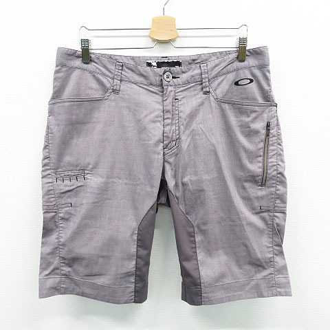 即決】OAKLEY オークリー ハーフパンツ スカルプリント グレー系