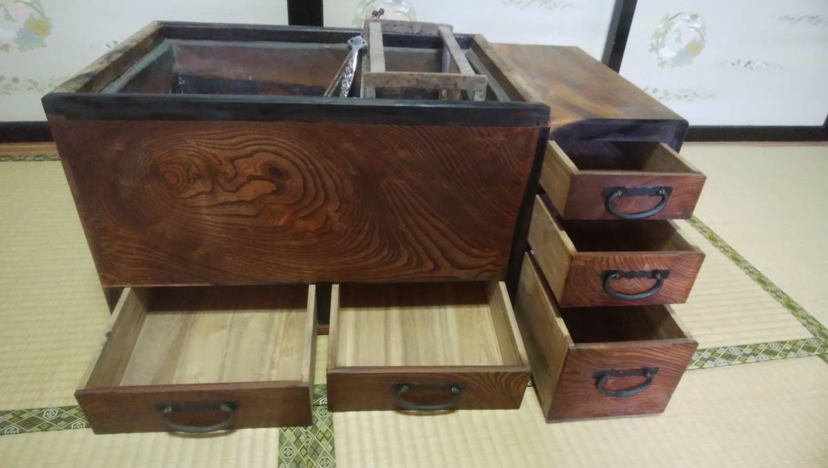 関東火鉢 囲炉裏 五徳・火箸・灰慣し付 検索）木製 茶道具 箪笥 座卓