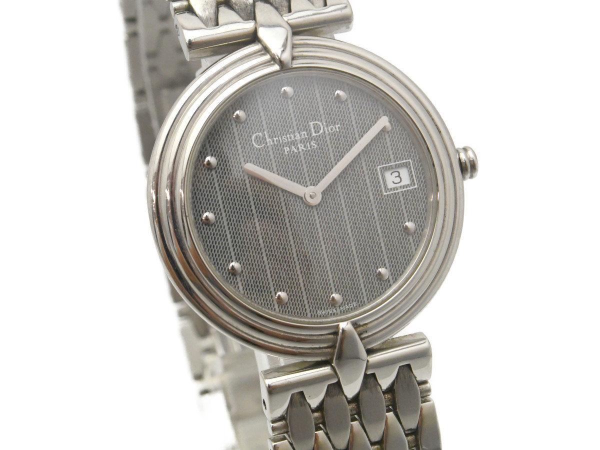 レアモデル [美品] 動作OK【Dior】ディオール メンズ D69-100 グレー文字盤 ステンレス 動作OK クォーツ 中古美品 ディオール メンズ コレクション 2021-2022年 ウィンター JAPAN