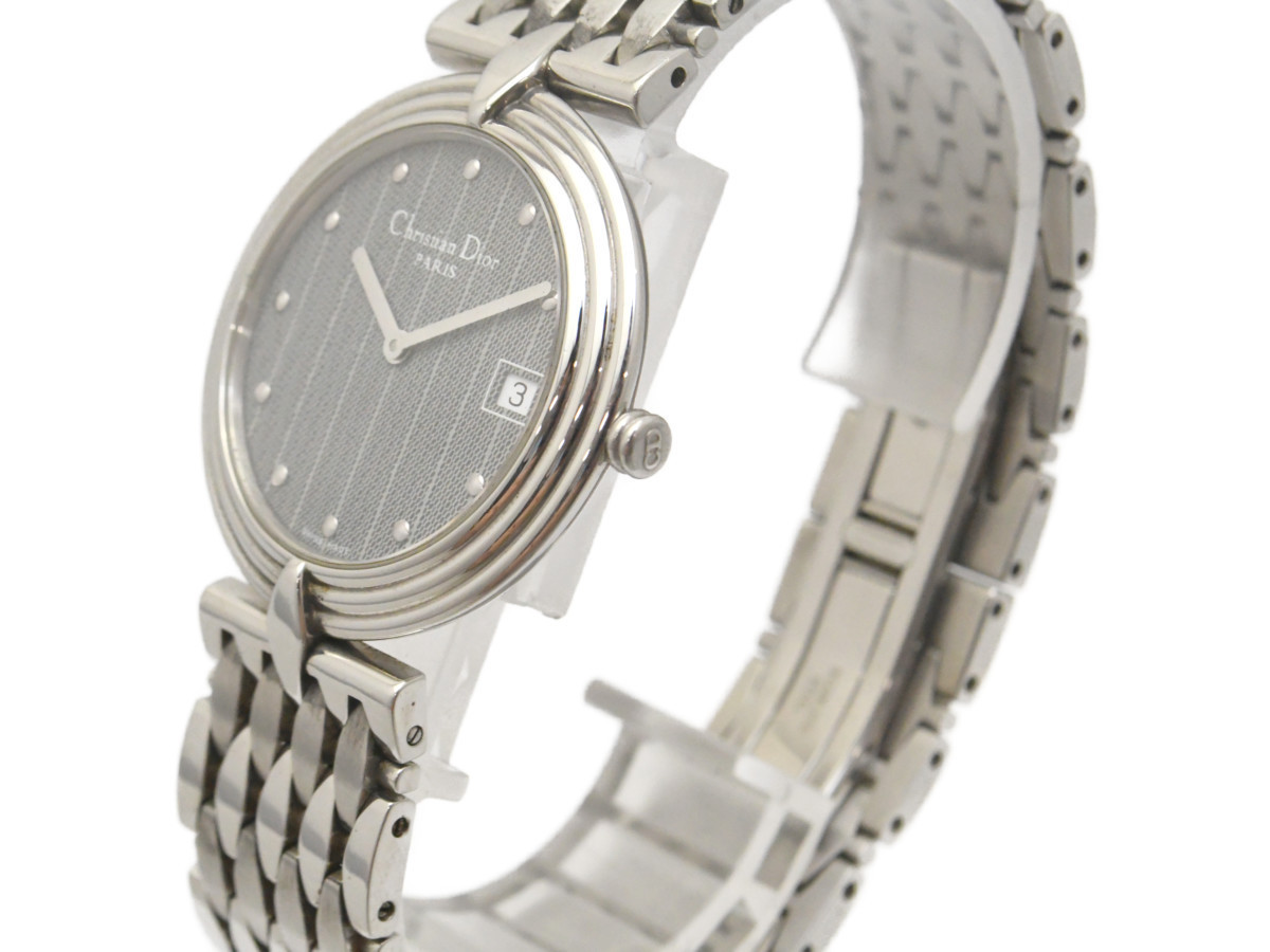 レアモデル [美品] 動作OK【Dior】ディオール メンズ D69-100 グレー文字盤 ステンレス 動作OK クォーツ 中古美品 ディオール メンズ コレクション 2021-2022年 ウィンター JAPAN