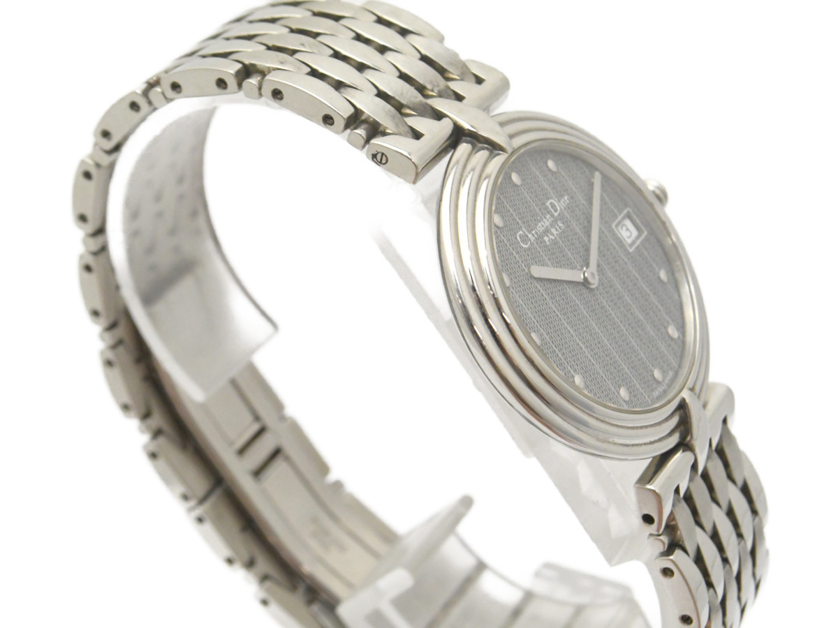 レアモデル [美品] 動作OK【Dior】ディオール メンズ D69-100 グレー文字盤 ステンレス 動作OK クォーツ 中古美品 ディオール メンズ コレクション 2021-2022年 ウィンター JAPAN