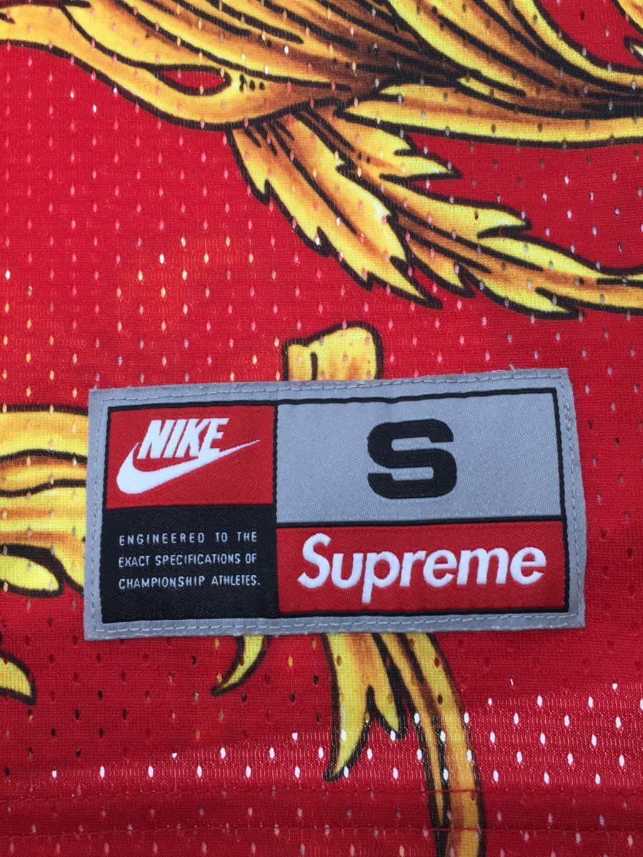 Supreme◇タンクトップ/S/ポリエステル/RED/総柄/Basketball Jersey