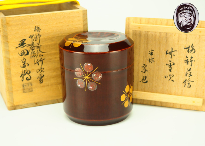 人間国宝 北村昭斎 螺鈿細工 古銭蒔絵香合 共箱 茶道具 | OLHARDEPRATA.PT