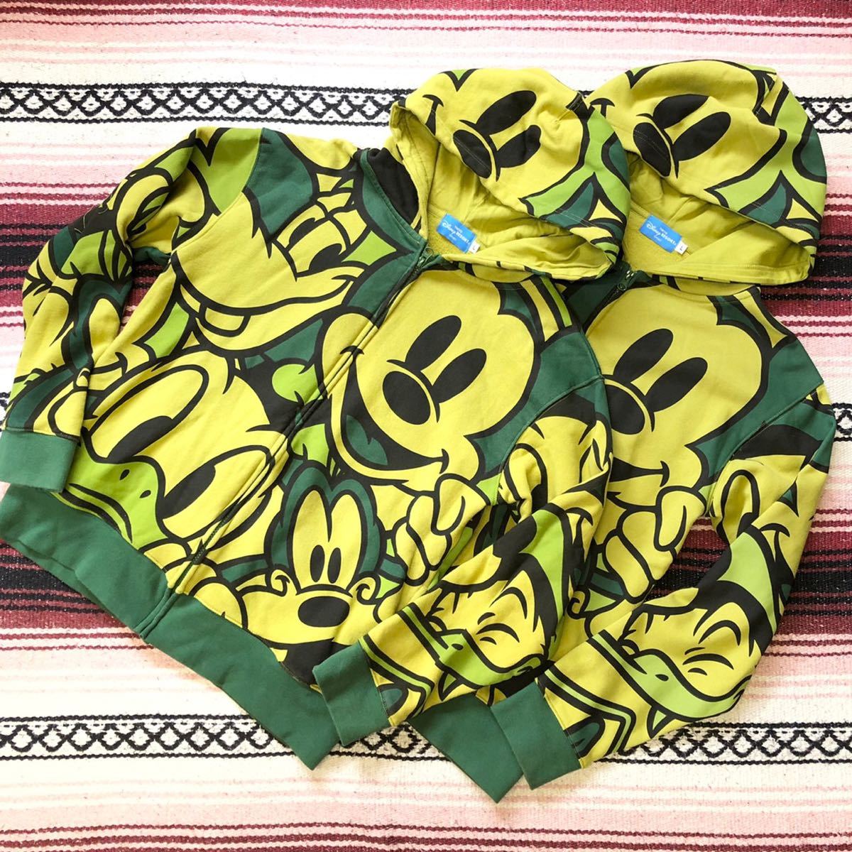 ディズニーリゾート限定!! ペア！【Disney resort】 ディズニー ジップアップ パーカー ミッキー ミニー ドナルド グーフィー 男女 L /169