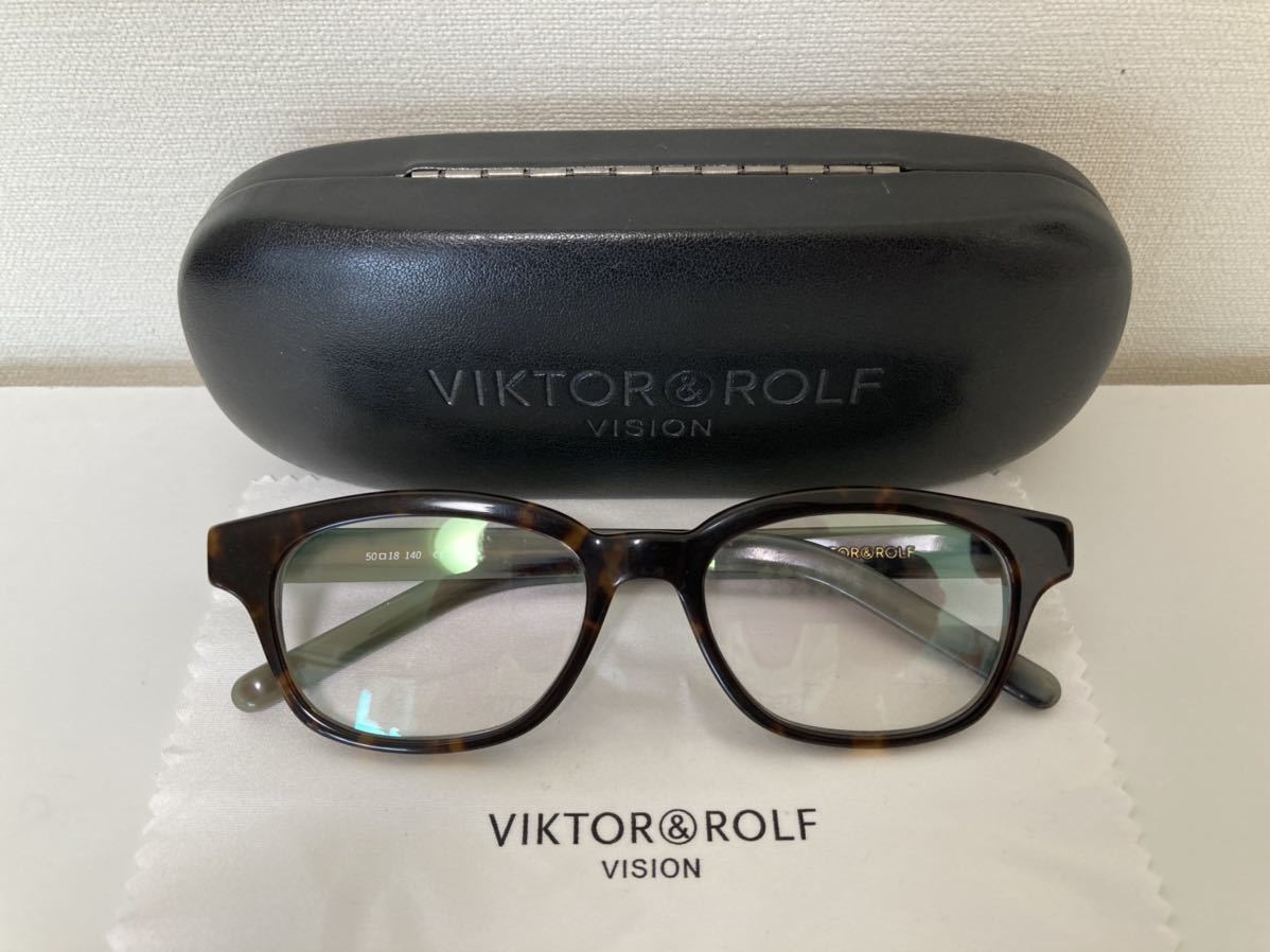 中古】ヴィクター＆ロルフ キムタク メガネ 鼈甲 眼鏡 モスコット  