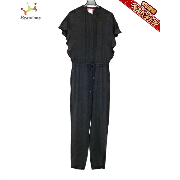 マックスマーラスタジオ Max Mara STUDIO オールインワン サイズ42(J) - 黒 レディース フルレングス/フリル ワンピース