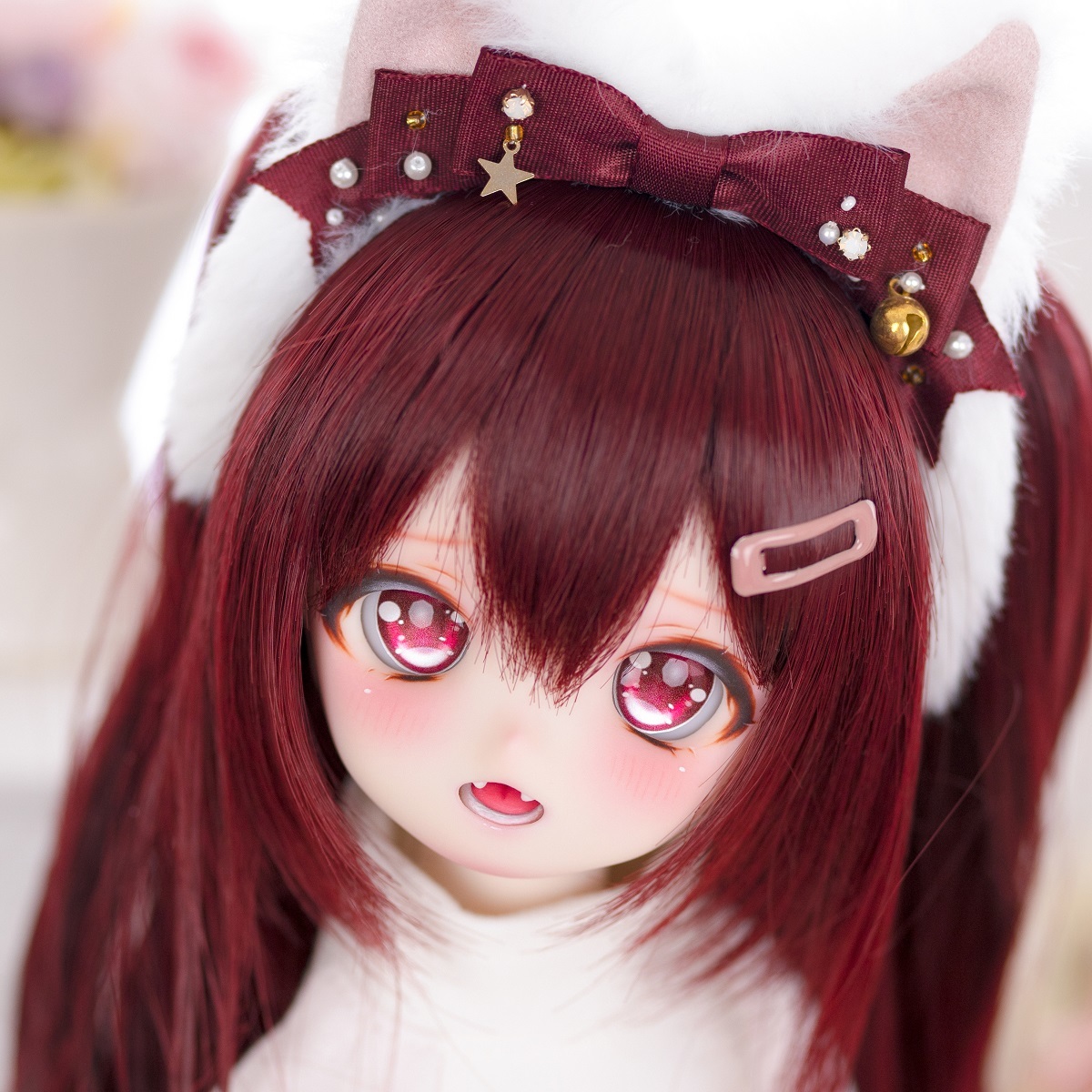 M&W*☆DDH-01(セミホワイト肌)カスタムヘッド+レジンアイ☆※難あり 