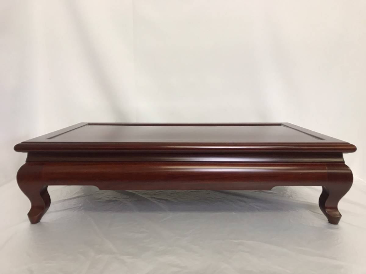 木製 花台 飾り台 平卓 盆栽台 置物台 約60.5cm×約34cm×約15.5cm 華 