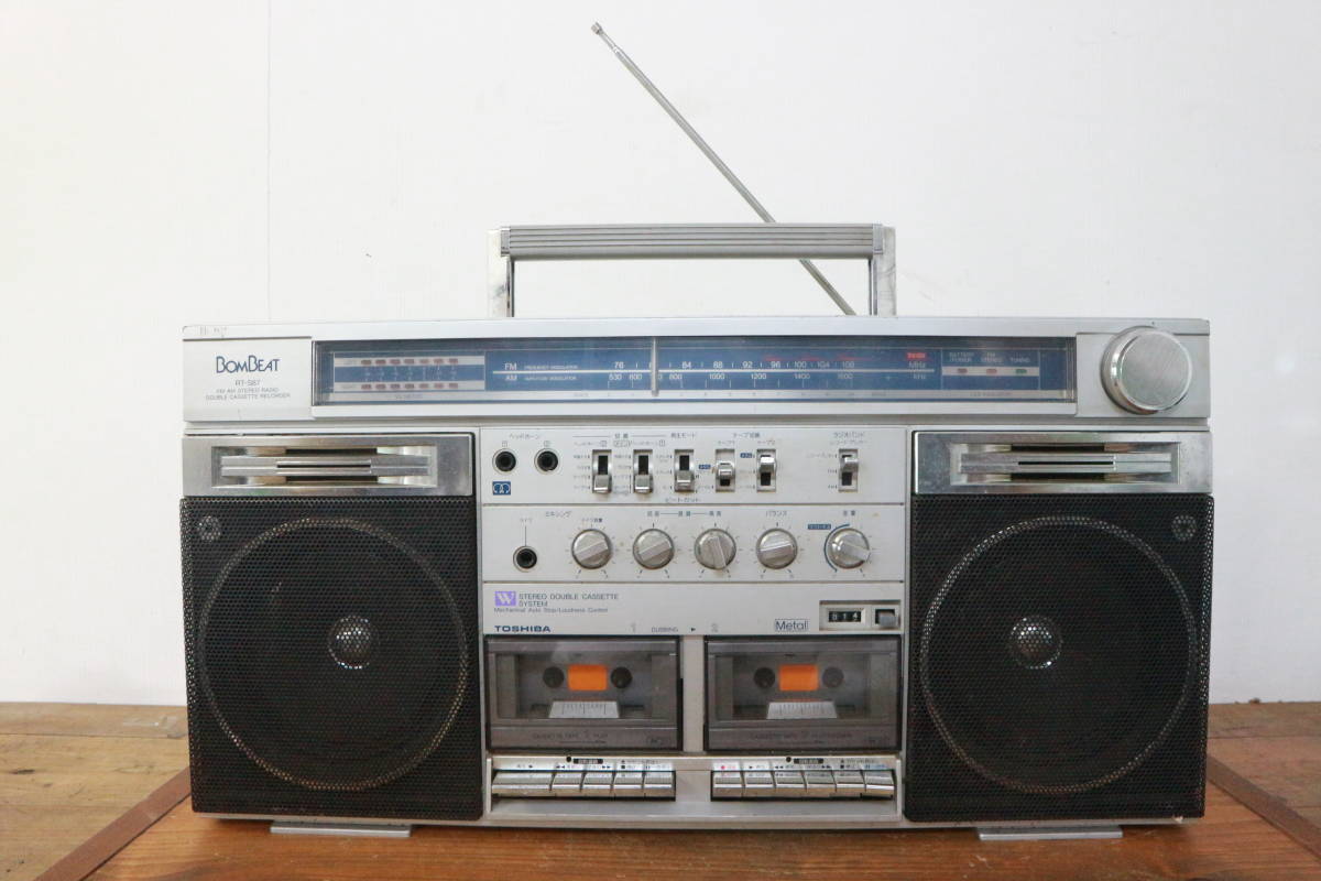 TOSHIBA 東芝 BOMBEAT RT-S87 FM/AM ラジカセ ステレオ ラジオ ダブル