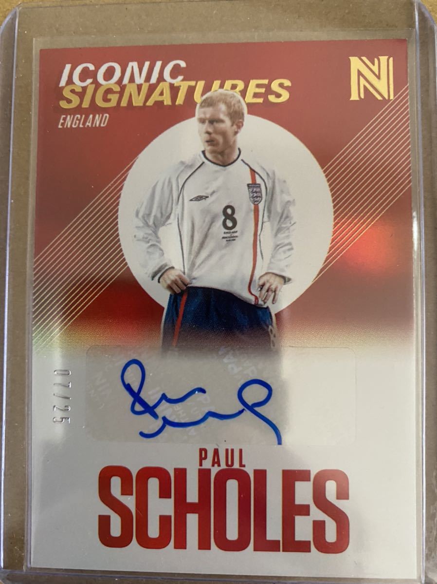 2017Panini NOBILITY SOCCER PAUL SCHOLES National ICONIC SIGNATURES