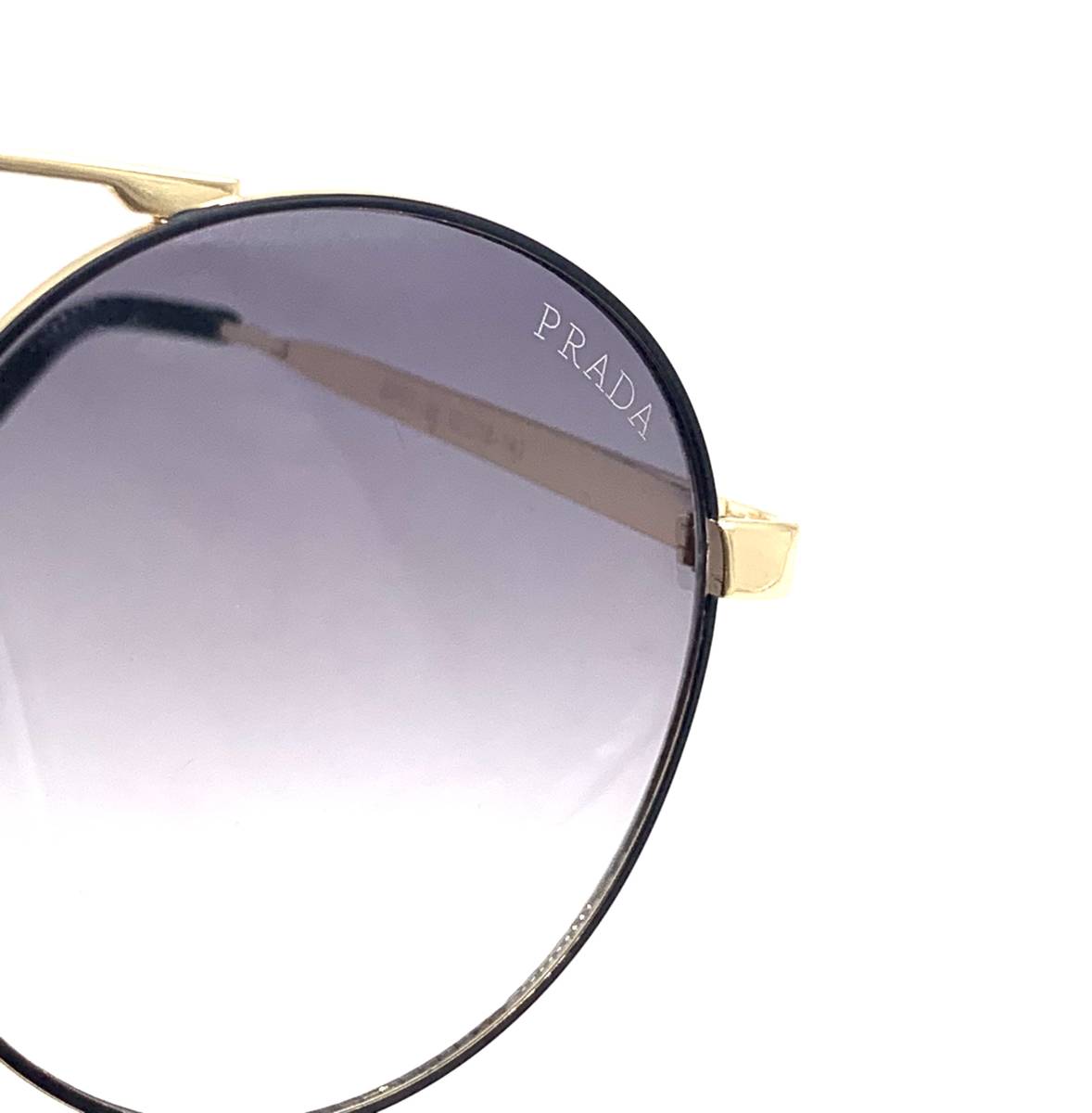 PRADA プラダ サングラス ゴールド ブラック 金 黒 ツーブリッジ
