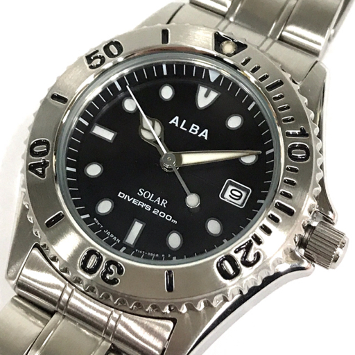 ソーラー アルバ ALBA セイコー 200m SOLAR GEAR ダイバーウォッチ 