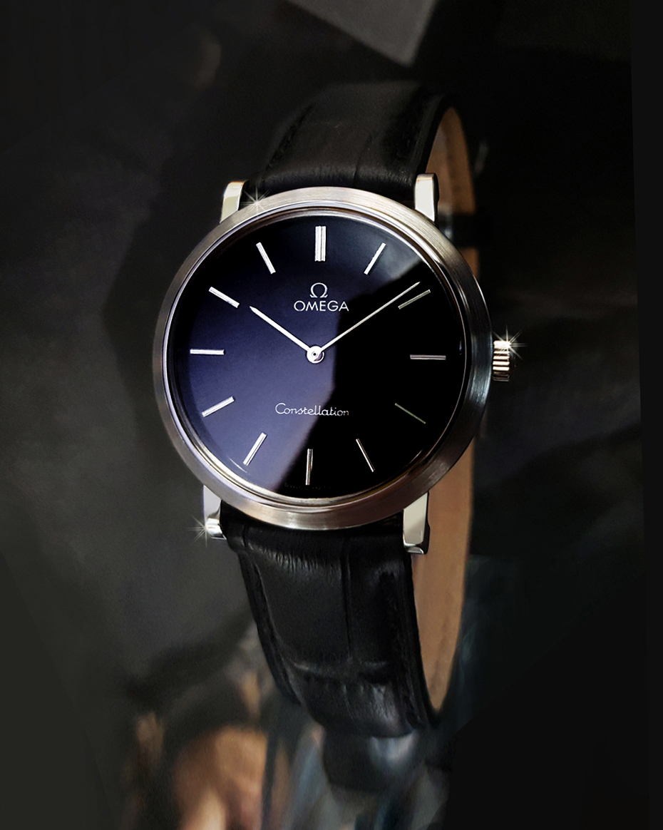オメガ】OMEGA Constellation☆人気!黒文字盤メンズ腕時計【新品仕上げ 