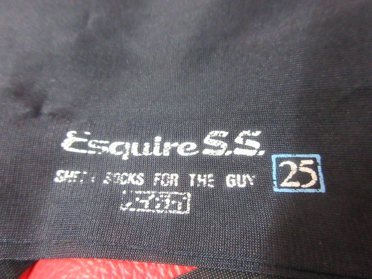 レトロ 稀少◆ナイガイ Esquires.s 紳士 ナイロン ハイソックス シースルー 夏用 25㎝ 2足Set ロングソックス 黒&紺◆ NAIGAI ハイソックス チャコールグレー☆38cm 平プレーティング 平無地 Reggieshop