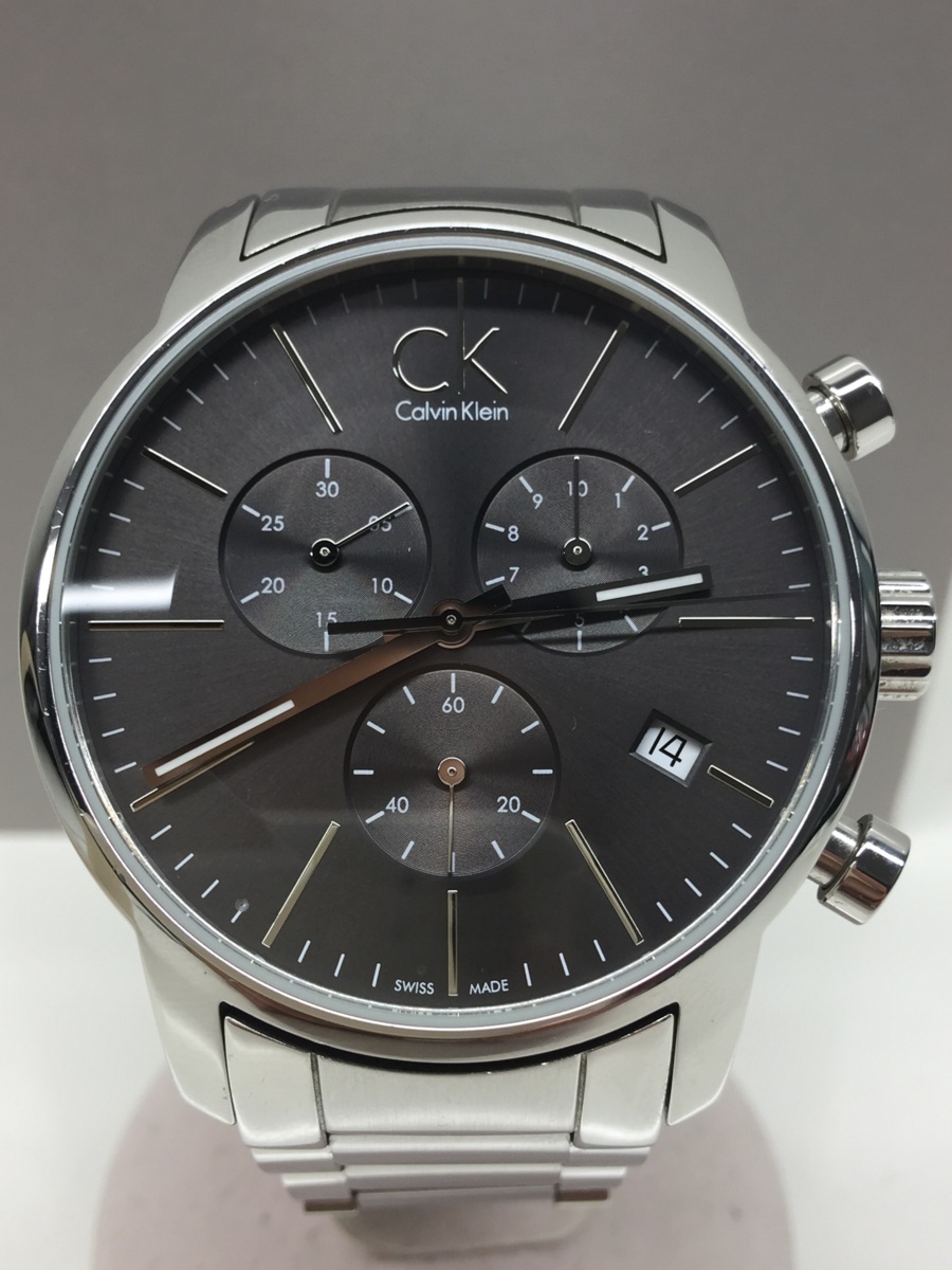 9】稼動品 Calvin Klein カルバンクライン K2G-271 メンズ クロノ 