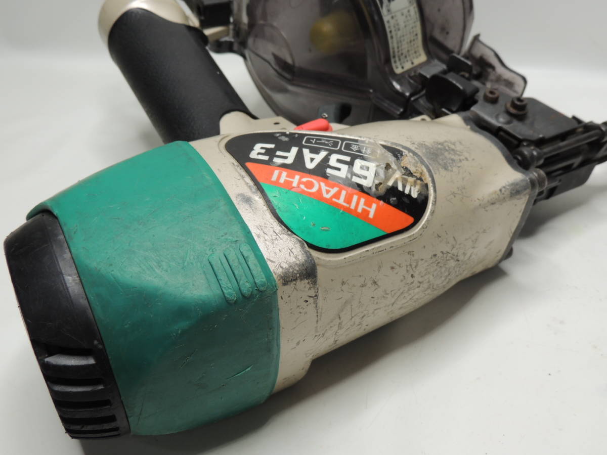 日立 ☆ 日立工機 65mm 高圧 ロール釘打機 中古美品 NV65HR ケース