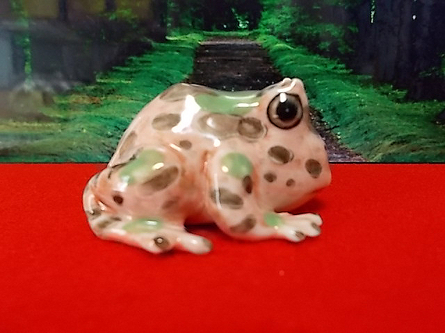 ■ ツノカエル ■ 陶器のミニチュア 　タイ王国製_6