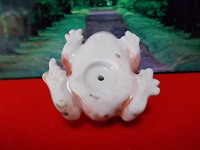■ ツノカエル ■ 陶器のミニチュア 　タイ王国製_7