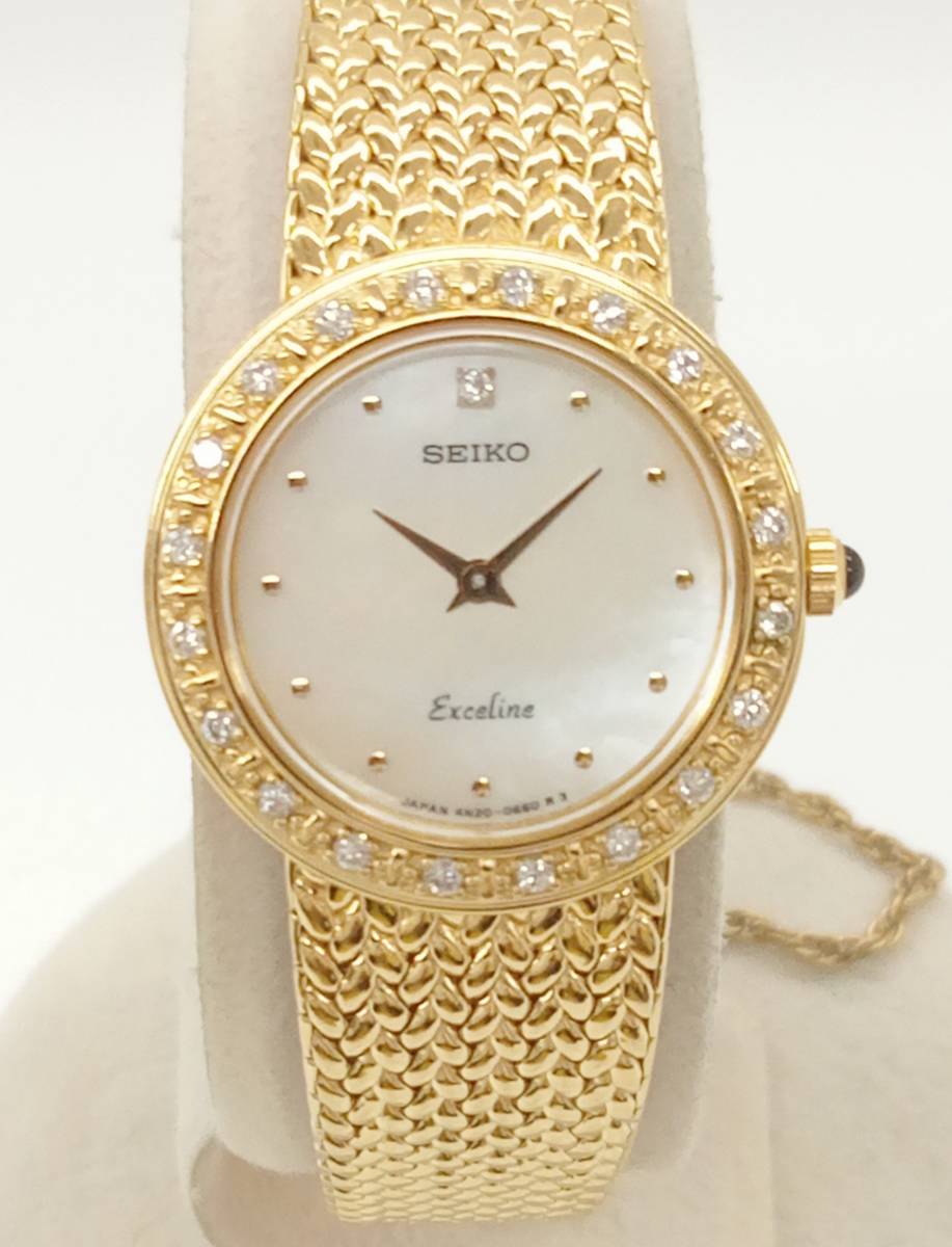 SEIKO セイコー EXCELINE エクセリーヌ クォーツ 4N20-0390 レディース