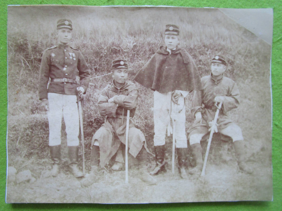 ◆明治期　戦艦　ふじ　乗組員『　戦艦富士　下士官達　生写真　』３枚◆_3