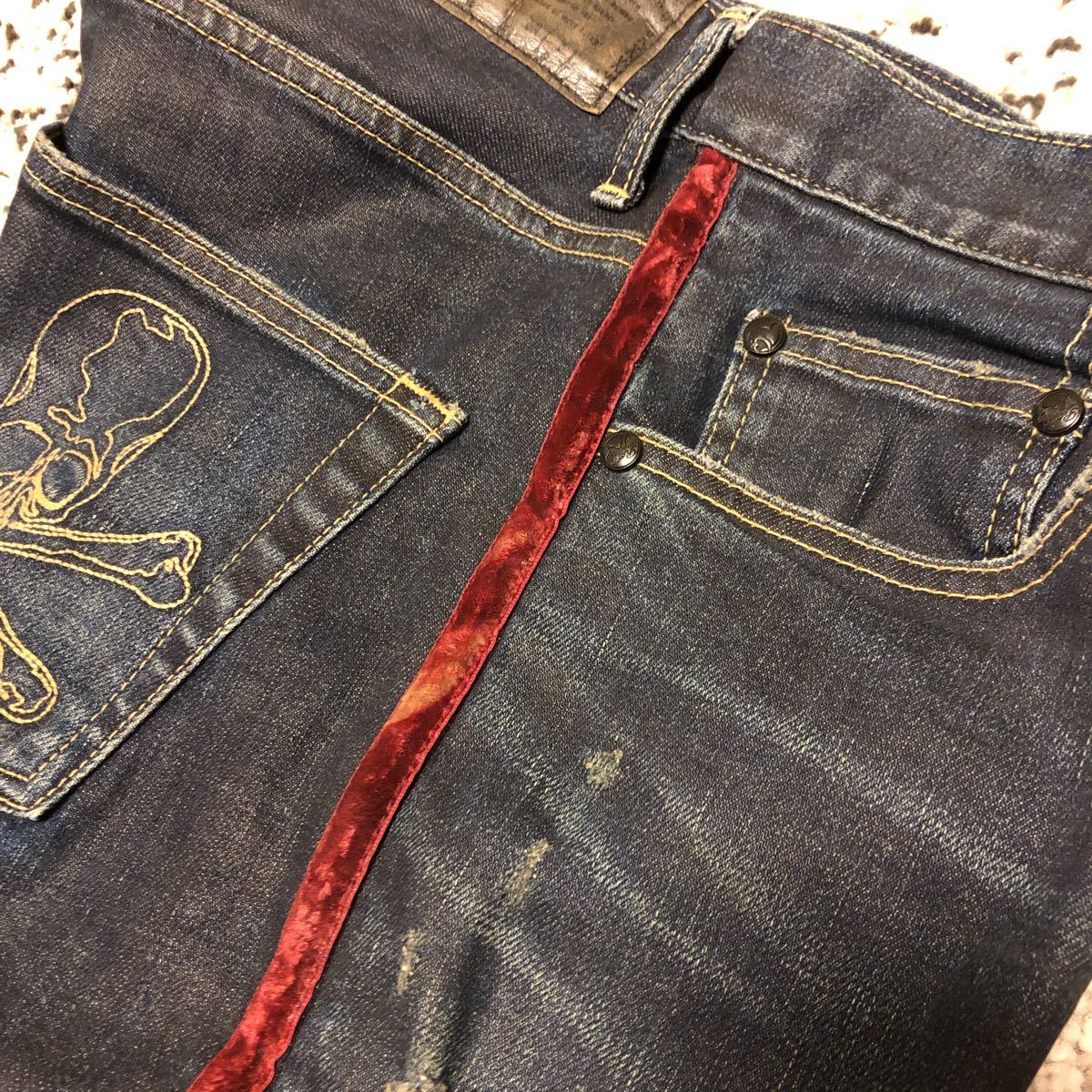 roen jeans MAN ダメージ加工 デニムパンツ ロエン ジーンズ 刺繍 
