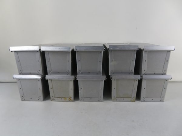 AO19 ★ 業務用 パン型10個セット 約横26.5×幅12.5×高さ12cm 店舗用中古 ★ フタ付き