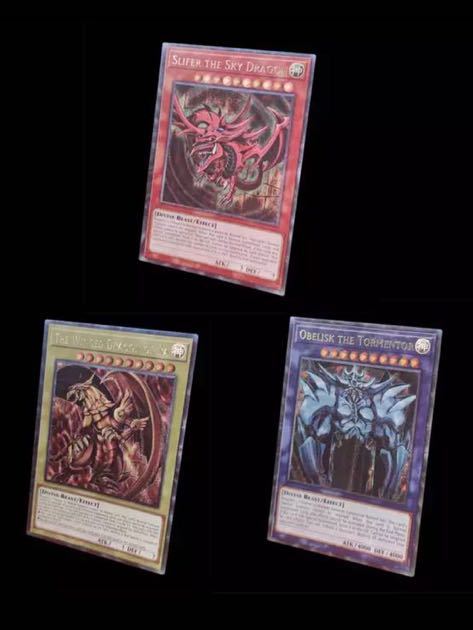 遊戯王 オリカ g レリーフ 3枚セット ラーの翼神竜 オシリスの天空竜 オベリスクの巨神兵　英語版