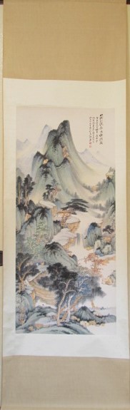  美術.工芸.水墨画.掛軸 水墨図 湯儚館風景画(水墨画)｜売買されたオークション情報、yahooの商品情報をアーカイブ公開 - オークファン 水墨画