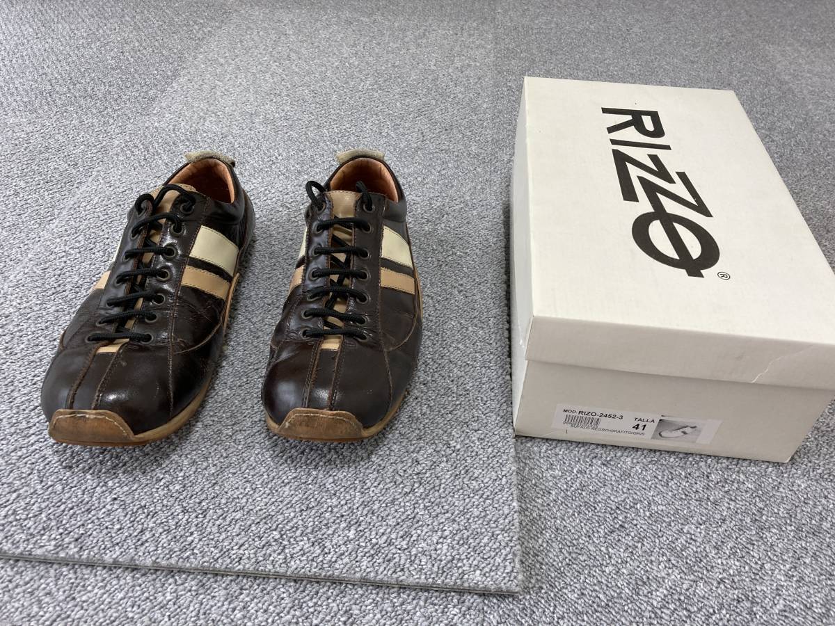 RIZZO レザースニーカー ダークブラウン 美品 サイズ:41(25.5-26.0cm