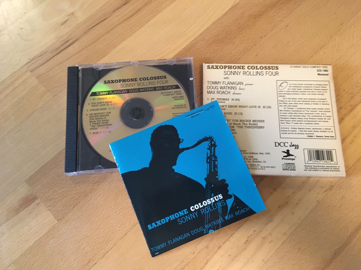 HOT Sonny Rollins / Saxophone Colossus DCC 24kt Gold CD Remastered By Steve Hoffman DCC Compact Classics ： GZS- 1082(ジャズ一般)｜売買されたオークション情報、yahooの商品情報をアーカイブ公開 - オークファン ジャズ一般