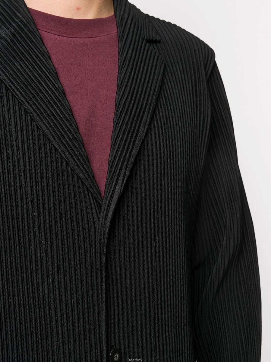 2 新品 20AW HOMME PLISSE ISSEY MIYAKE シングル プリーツ チェスター