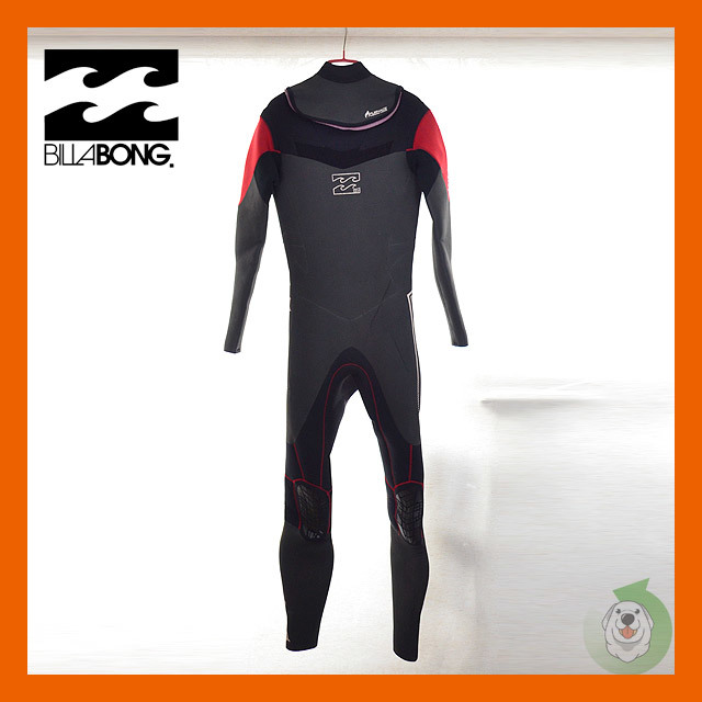 Billabong フルスーツ ウェットスーツ 黒/赤 ビラボン/BILLABONG プレミアム フルスーツ ウェットスーツ 5ミリ