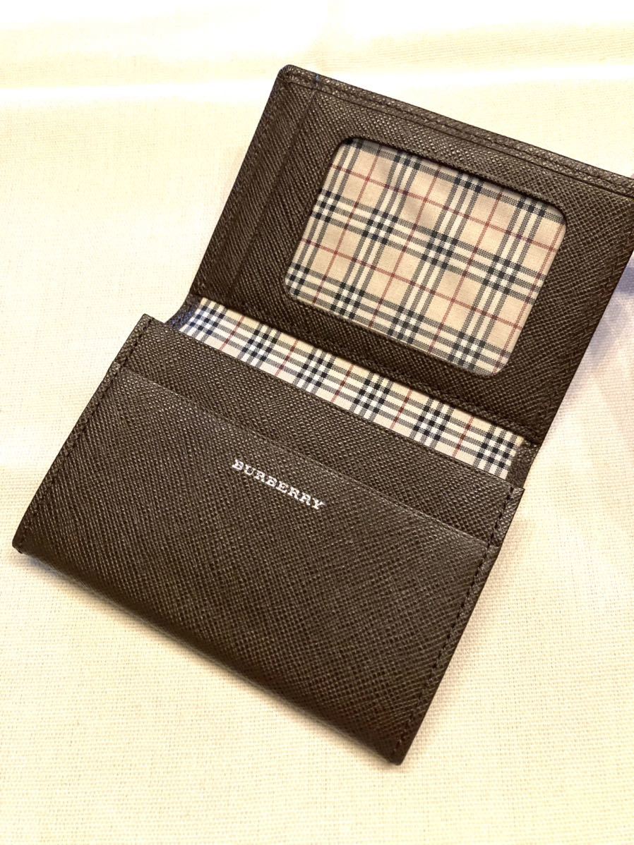 品 BURBERRY バーバリー レザー名刺入れ パスケース カードケース ブラウン 茶 /検 財布(その他)｜売買されたオークション情報、yahooの商品情報をアーカイブ公開 - オークファン 服飾小物